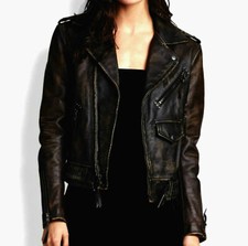 Women's Genuine Leather Motorcycle Slim Fit Designer Biker Jacket