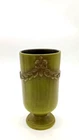 Vintage Haeger Pottery Olive Green 8" Pedestal Vase #724