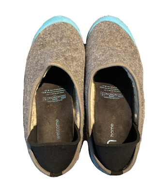 Mahabis Classic Slipper Wool Slip On Removable Insole Grey  display picture 1