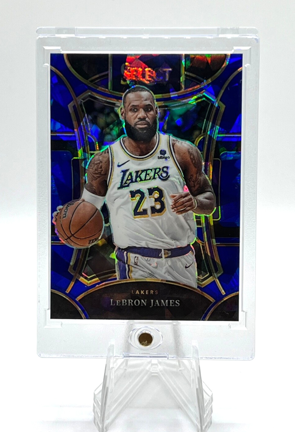 2023-24 Select LeBron James Blue Cracked Ice Prizms Mezzanine #335