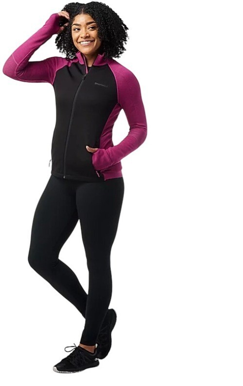 NWT Smartwool Women's Intraknit Merino Sport Full Zip Jacket Large Fuchia $230