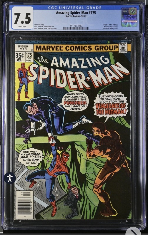 Amazing Spider-Man #175 CGC Graded 7.5 Marvel December 1977