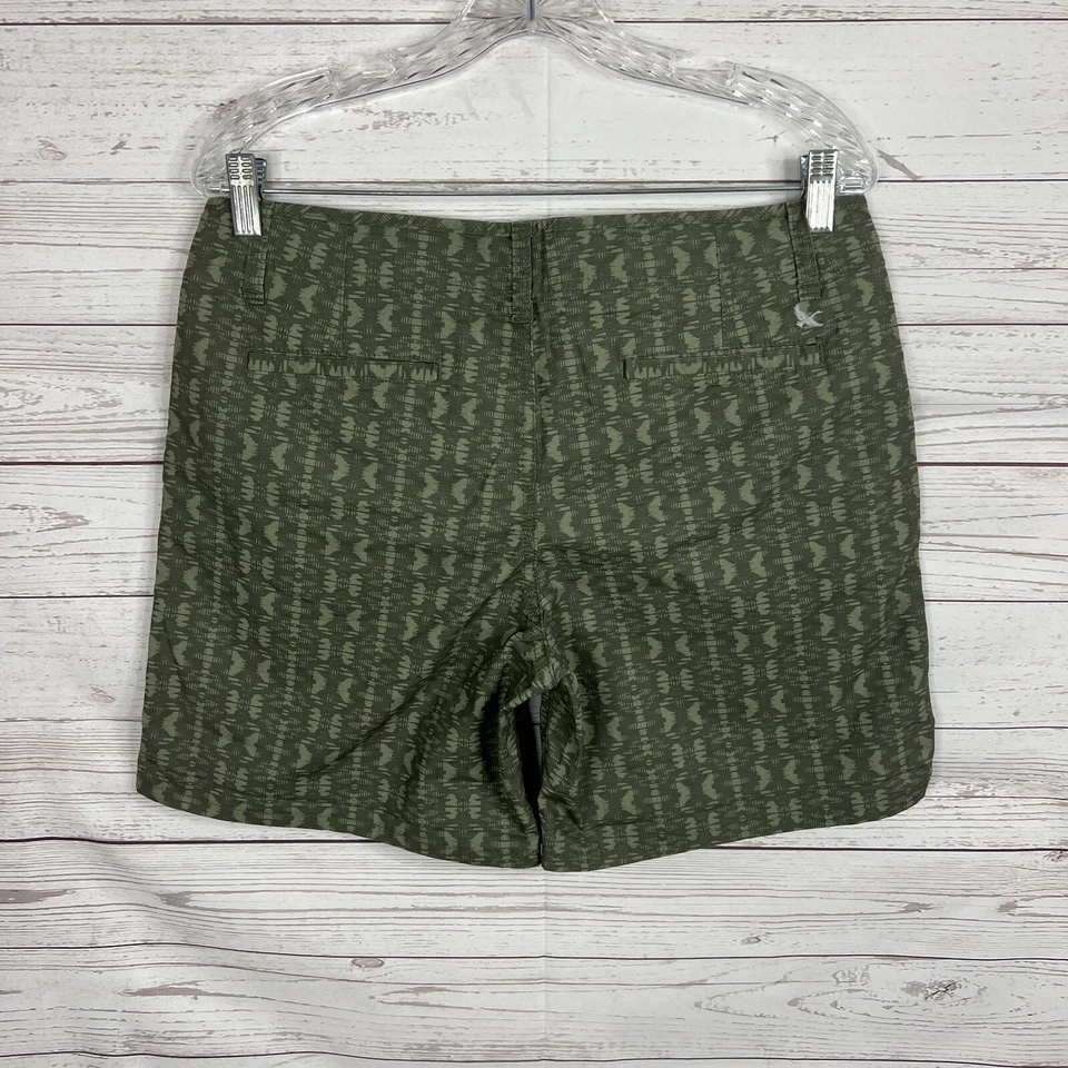 Pantalones Cortos Eddie Bauer Mujer Causal Talla 8 Verde Estampado Mezcla de Algodón Foto 4 de 4
