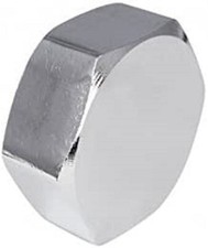 Pipe Tube Fitting Chrome Plug Stop End Cap Cover Ending 1 Inch Thread Diameter