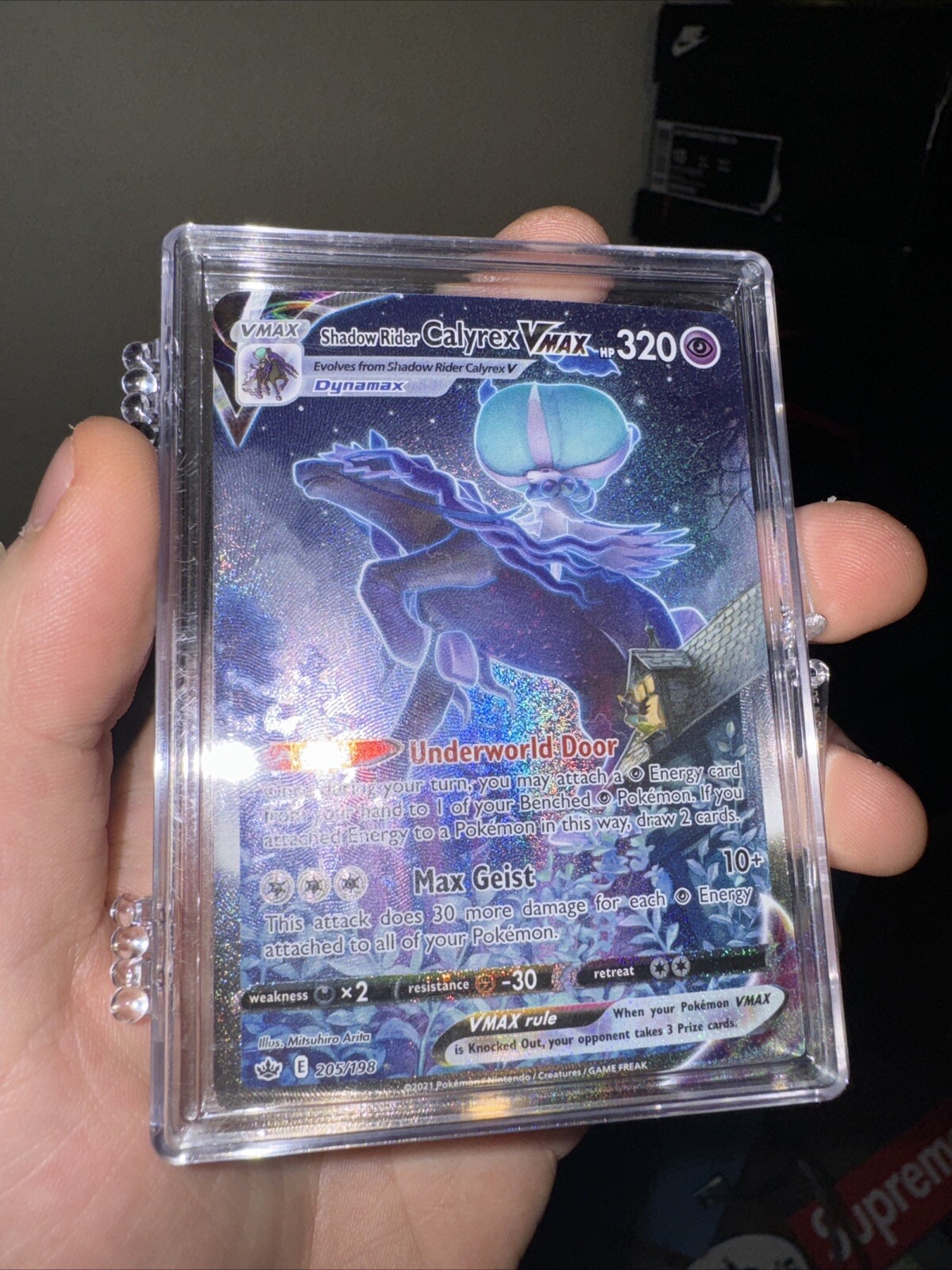 Pokémon TCG Shadow Rider Calyrex VMAX Sword & Shield - Chilling Reign 205/198...