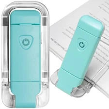 Lámpara de libro con clip recargable para leer luz de marcador portátil