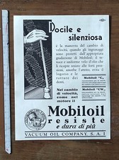 Antica pubblicità del 1932 Mobiloil auto d'epoca olio motore FAI UNA PROPOSTA