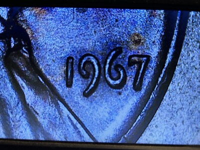 Lincoln Cent Error L on Rim, No Mint Mark. Collectors View A Must See! Rare 1967