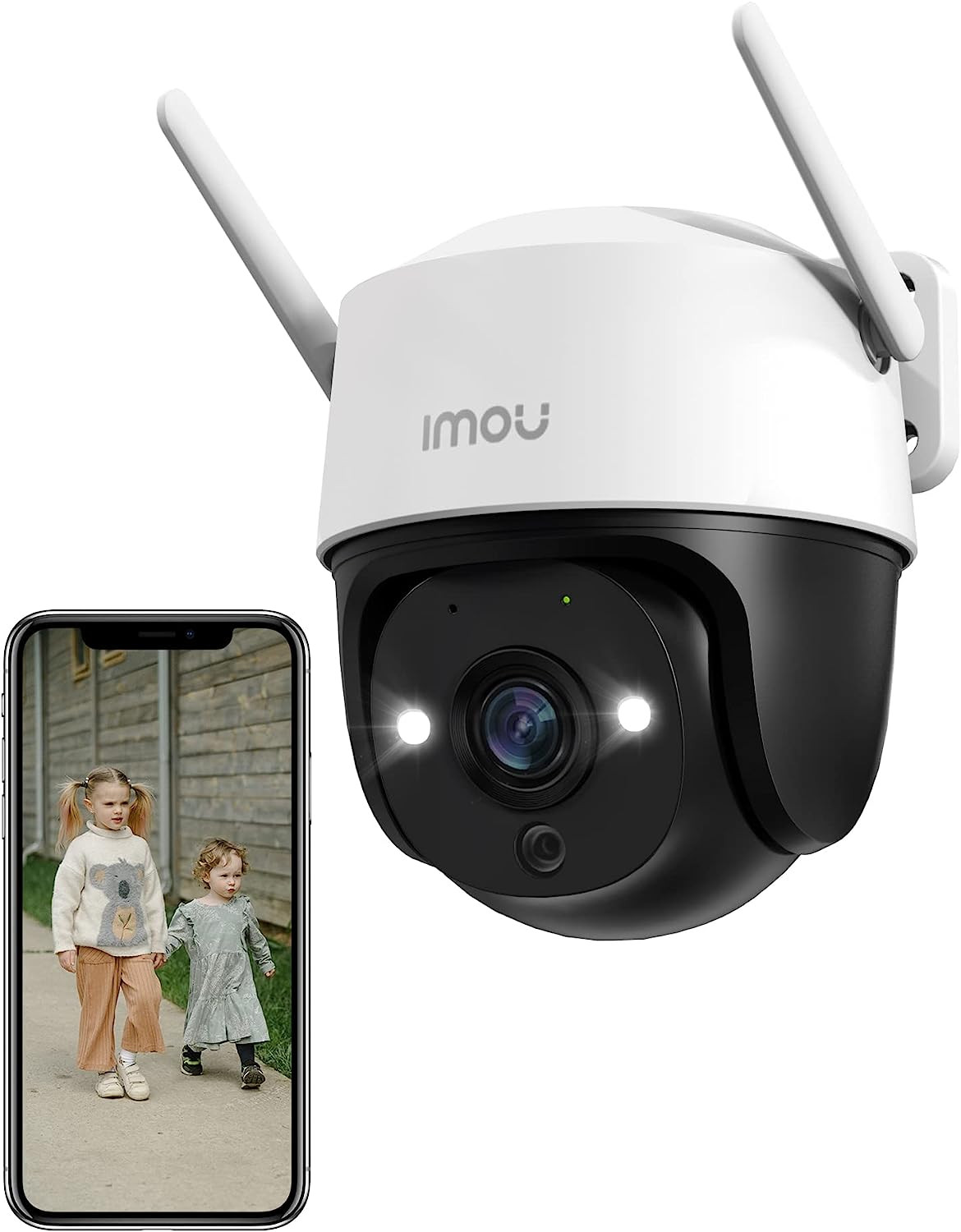 Telecamera Wi-Fi Esterno 1080P Visione Notturna a Colori, Telecamera Wifi 360°, 