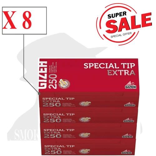 Gizeh Filtri Tubetti Tip Extra King Size 8 Scatole x 250 (2000 Originale