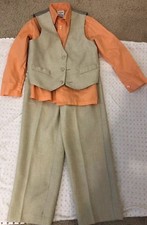 Boys Khaki Izod 3 Piece Vest And Pants Set Size 5