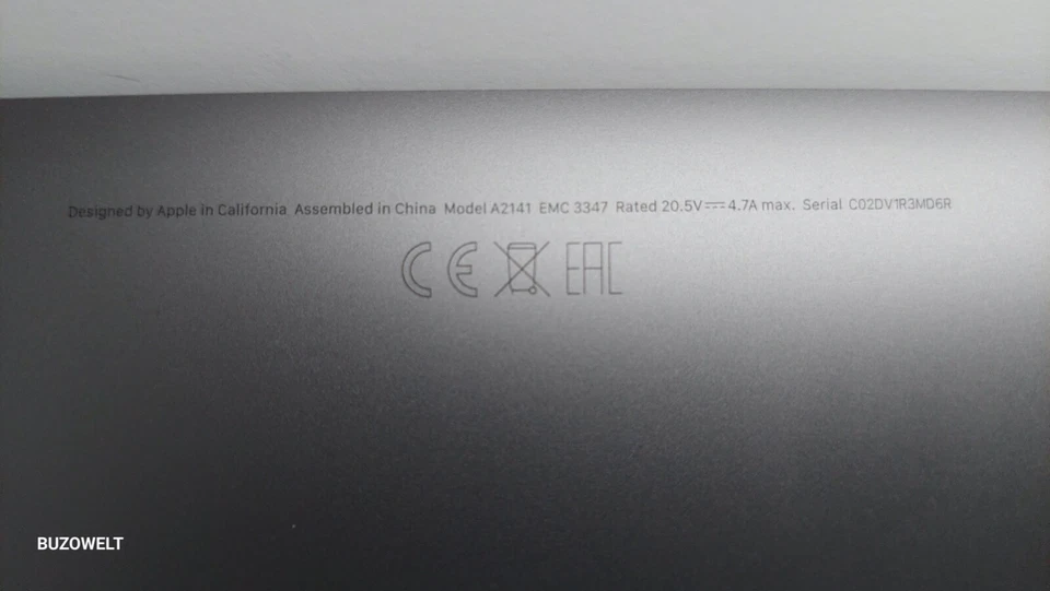 MacBook Pro 16" A2141 Mainboard Logic Board 2.6 GHz 16 GB 512 GB 820-01700 #137. - Bild 2 von 4