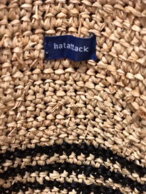 Hat Attack Women's Luxe Stripe Tote Natural/Black 