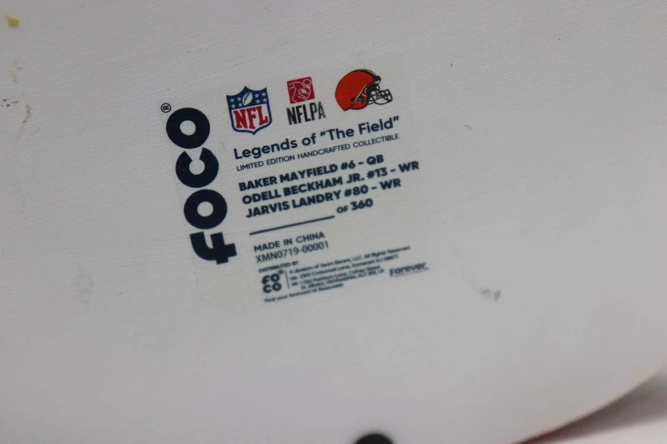 Triple Bobblehead Baker Mayfield Odell Beckham Jarvis Landry Cleveland Browns Foto 3 de 3