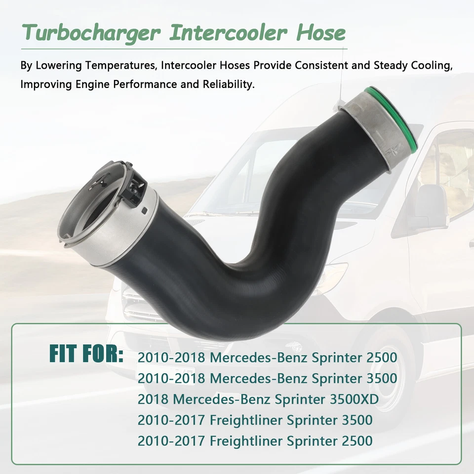 Nueva manguera turbo intercooler negra apta para Mercedes-Benz Sprinter 3500 2010-2018 Foto 3 de 4