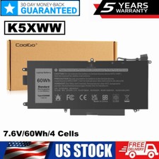 K5XWW Battery For Dell Latitude 7389 7390 L3180 5285 5289 2 in 1 71TG4 / Charger