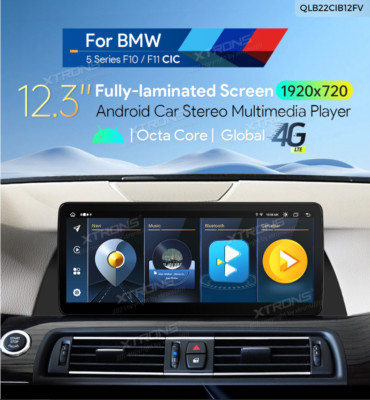 XTRONS QLB22CIB12FV AUTORADIO GPS BMW 5er F10 F11 Android 13 WIFI 4G 12,3'' CIC