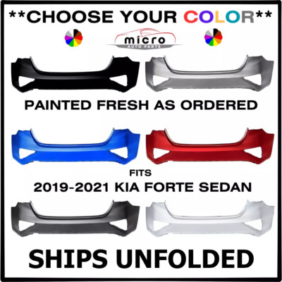 NEW REAR BUMPER FOR 2019-2021 FORTE SEDAN PAINTED *CHOOSE YOUR COLOR* KI1100224