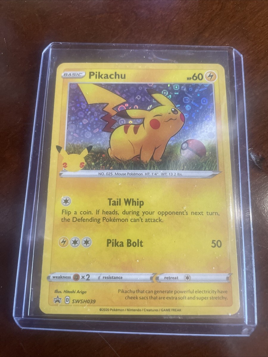 Pokemon 2020 Pikachu Basic Hp 60 Lightning Holo #SWSH039 | eBay
