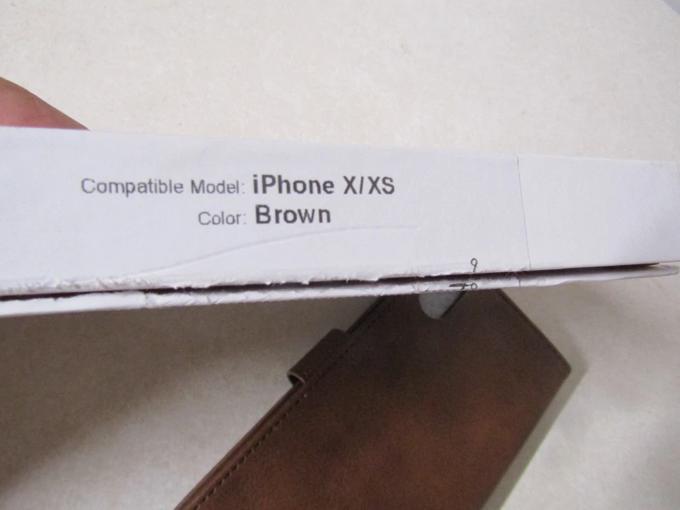 FUNDA TELÉFONO CELULAR XIX PARA APPLE IPHONE X/XS MARRÓN CUERO GENUINO PREMIUM Foto 3 de 3