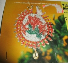 LeeWards Yuletide Blossoms Beaded  Sequins Christmas Ornament Craft Kit