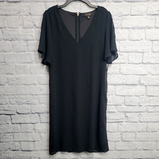 Thalia Sodi Dress Womens Small Black Little Black Dress Lined Back Zip Shift New