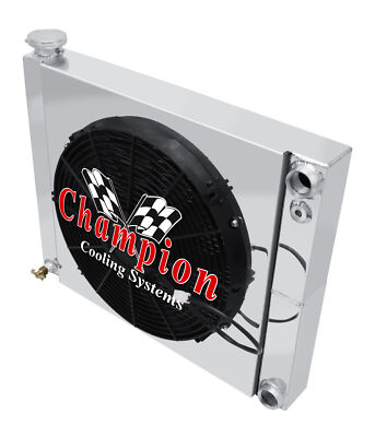 PR 2 Row 1'' CS Radiator DP,Shroud,16'' Fan,1.5,1.5 for 1967-1970 Ford Mustang LS