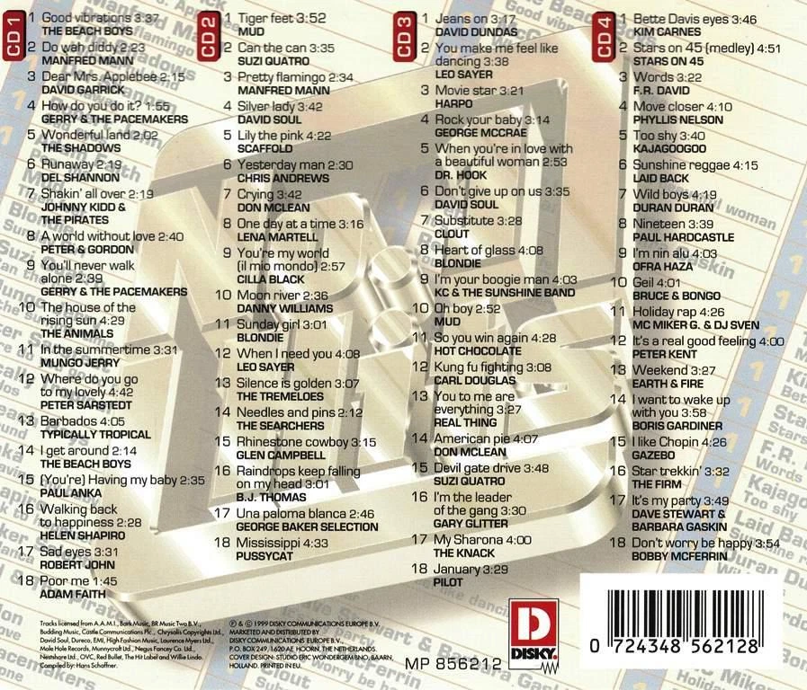 CD Various Artists - No. 1 Hits  (1999)  4 CD Box - Bild 2 von 2