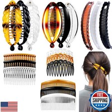 18 Pieces Banana Hair Clips Classic Hair Comb Banana Clips Ponytail Hair Hold