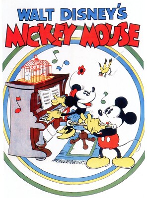 The Wayward Canary, 1932, with Disney's Mickey Mouse --POSTCARD