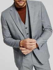  450 Tommy Hilfiger Men's Gray Wool Modern-Fit Sport Coat Suit Jacket Size 38R