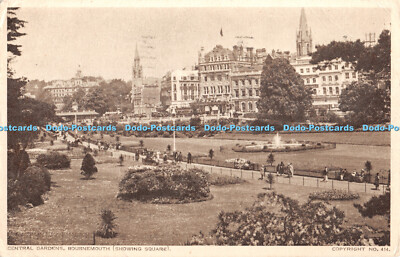R341903 Bournemouth Showing Square Central Gardens Lansdowne Produktion 1946