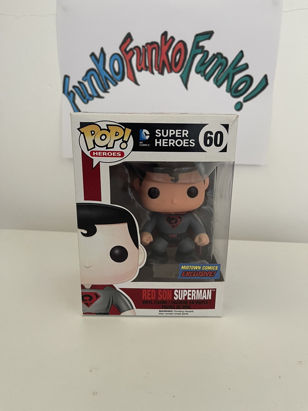 ¡Funko Pop! Dc Super Heroes - Red Son Superman Midtown Comics Exclusivos #60 R3