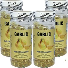 4x Bottles Garlic Oil 3 MG 500:1 Concentrate 1500 mg 300 Caps
