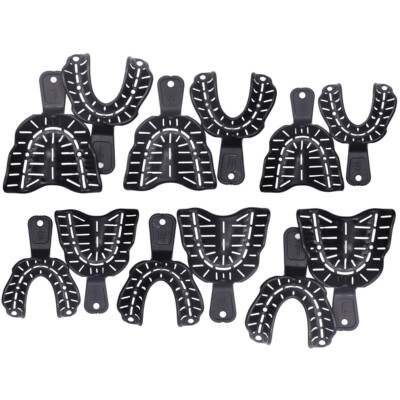 Dental Impression Tray Heat Mouldable Denture Large/Medium/Small Upper/Lower