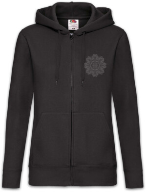 Flower Mandala I Damen Zipper Hoodie Buddhismus Hinduismus Hindu Buddha Indien