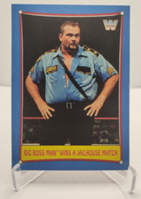 2017 Topps Heritage WWE Bizarre SummerSlam #1 Big Boss Man Wins wrestling card