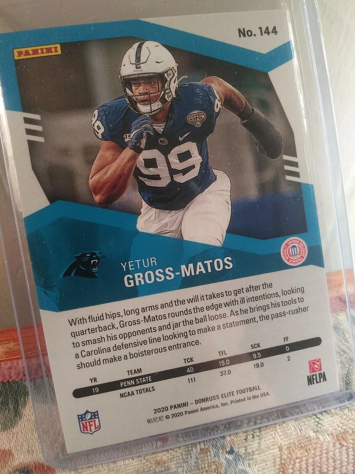 2020 Panini Donruss Elite Rookies /799 Yetur Gross-Matos #144 Rookie - Image 2 of 2