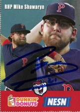 2018 Pawtucket Red Sox MIKE SHAWARYN Signed Card autograph AUTO DUNKIN DONUTS