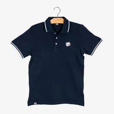Milk Mocha Bear: Milk Polo Shirt - Navy / Men / 3XL