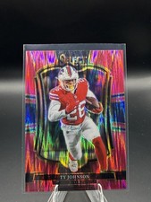 2025 Panini Select #186 Ty Johnson Red and Blue Prizm Shock