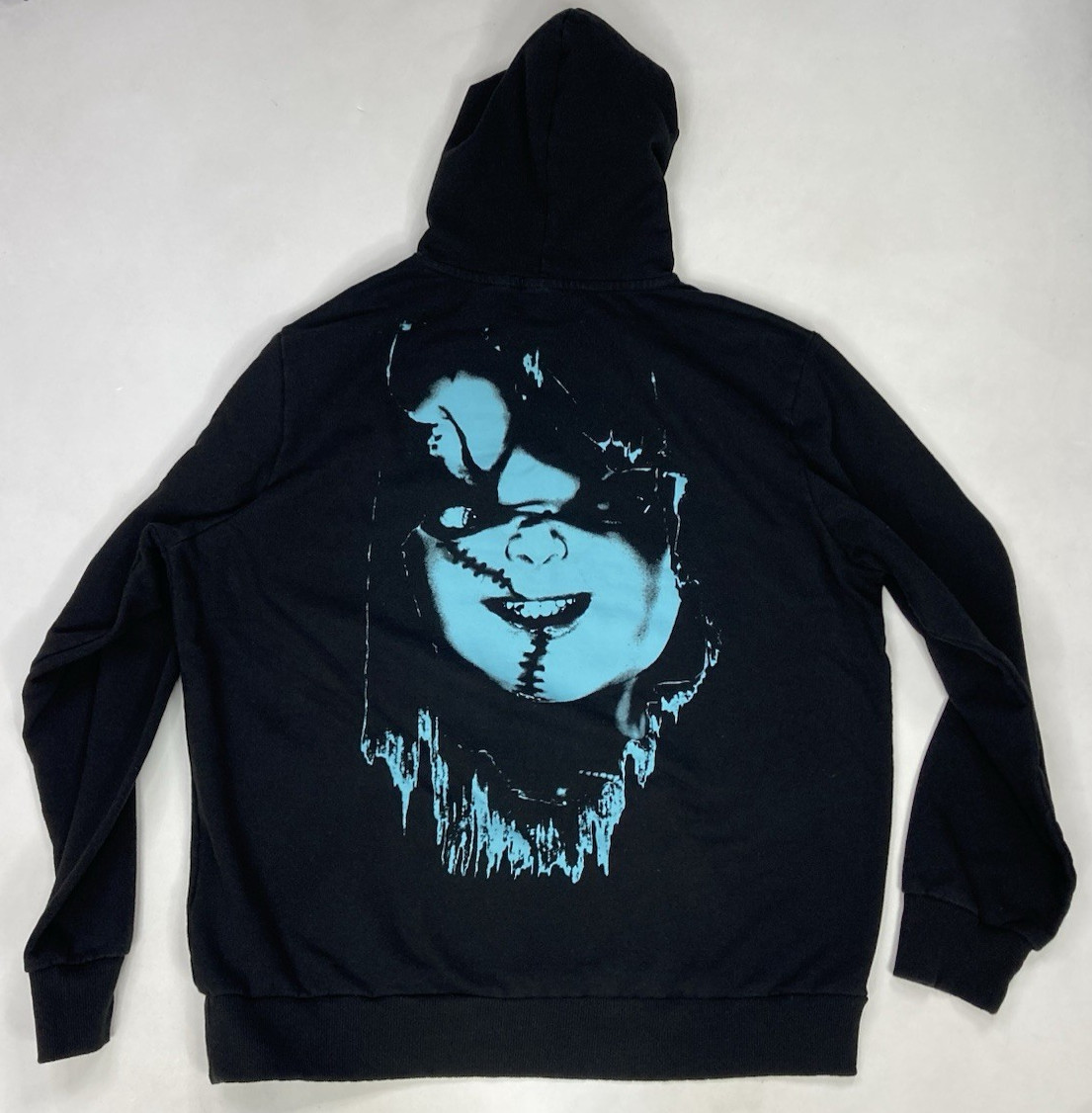 Chucky Wanna Play Graphic Pullover Hoodie Men XL Black Movie