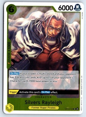 Silvers Rayleigh OP14-108 One Piece The Azure Sea's Seven Rare Near Mint