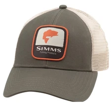 Simms Fishing Original Bass Patch Trucker Cap Olive NoGlare Black UnderBrim NEW!