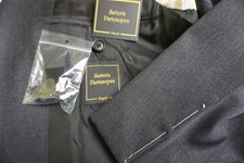 Sartoria Partenopea Solid Gray S140s Wool 2 Pc Suit Jacket Pants 40 50EU NEW