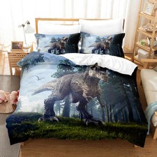 Image of Dinosaur World Doona Quilt Duvet Cover Bedding Set Single Double King Size Bed