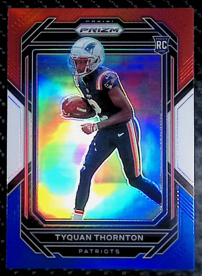 2022 Panini Prizm #328 Red White & Blue Prizm - Tyquan Thornton - RC - Patriots