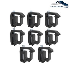 8 Pcs Clamps Truck Caps Topper Camper Shell Mounting Heavy Duty Aluminum Black