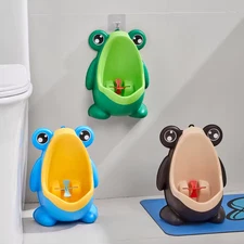 Cute Cartoon Frog Baby Boy Urinal – Wall Mounted Toilet Training Olla para niños