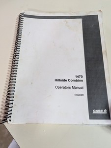 Case IH 1470 Hillside Combine Operators Manual